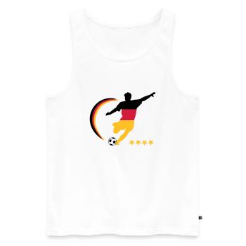 joueur de football Allemagne - Débardeur bio Premium Homme - blanc - Devant - AI Model Male 178 light (178cm)