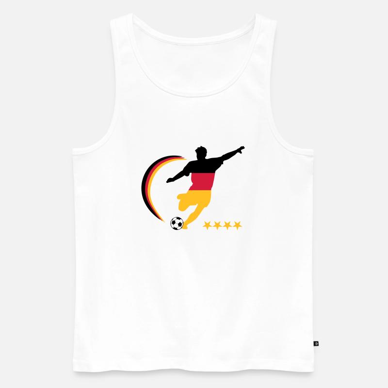 Fußballspieler Germany - Männer Premium Bio Tank Top - Weiß