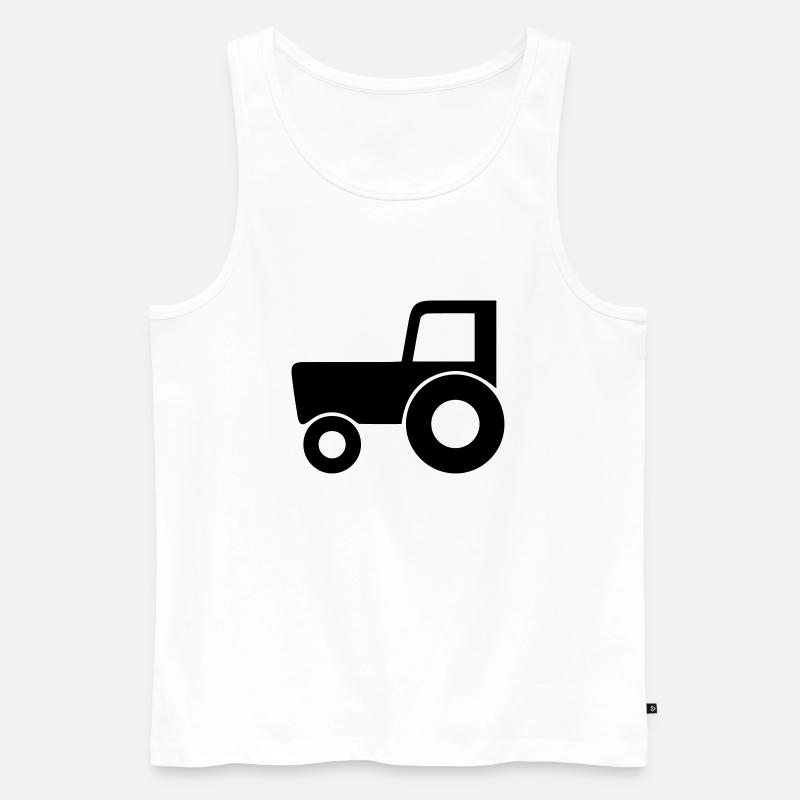 Trecker - Männer Premium Bio Tank Top - Weiß