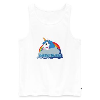 Always be you (Unicorn) - Männer Premium Bio Tank Top - Weiß - Vorne - Michal (187cm)