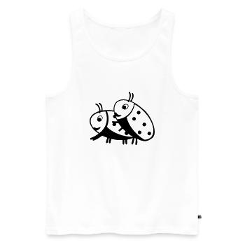 Ladybug - Men's Premium Organic Tank Top - white - Front - Michal (187cm)