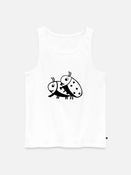 Marienkäfer - Männer Premium Bio Tank Top - Weiß