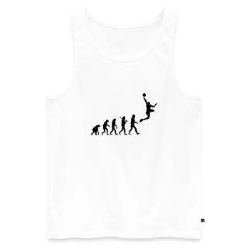 Basketball - Männer Premium Bio Tank Top - Weiß - Vorne - Michal (187cm)