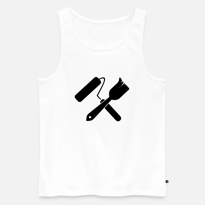 Lackierer Tools - Männer Premium Bio Tank Top - Weiß