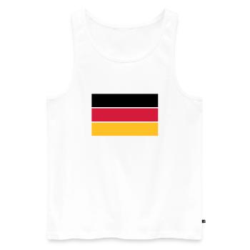 deutschland_50 - Männer Premium Bio Tank Top - Weiß - Vorne - AI Model Male 178 light (178cm)