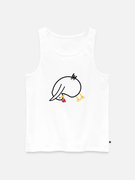 Yoga-Huhn "Hund" - Männer Premium Bio Tank Top - Weiß