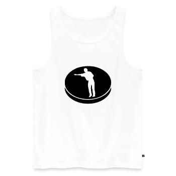 palet planche jeu logo joueur1 - Débardeur bio Premium Homme - blanc - Devant - Michal (187cm)