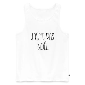 J'aime pas noël ! - Débardeur bio Premium Homme - blanc - Devant - Michal (187cm)