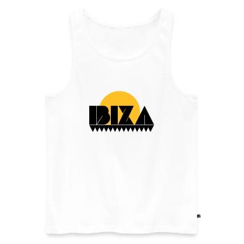 ibiza - Débardeur bio Premium Homme - blanc - Devant - Michal (187cm)