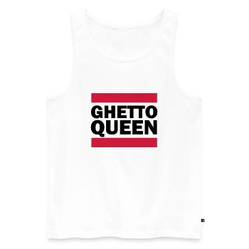 Ghetto Queen - Männer Premium Bio Tank Top - Weiß - Vorne - Michal (187cm)