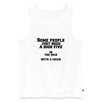some people - Männer Premium Bio Tank Top - Weiß - Vorne - AI Model Male 178 light (178cm)