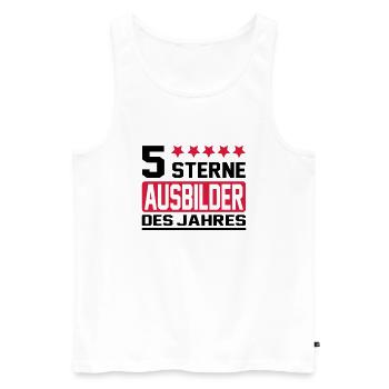 ausbilder - Männer Premium Bio Tank Top - Weiß - Vorne - AI Model Male 178 light (178cm)