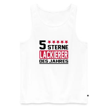 lackierer - Männer Premium Bio Tank Top - Weiß - Vorne - AI Model Male 178 light (178cm)