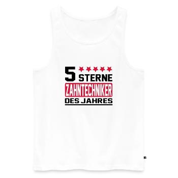 zahntechniker - Männer Premium Bio Tank Top - Weiß - Vorne - AI Model Male 178 light (178cm)