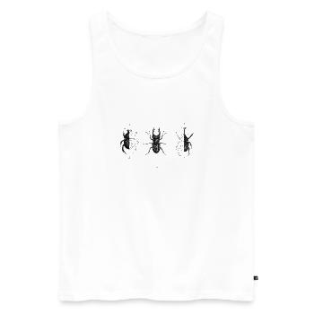 Insekten Geometrisch - Geometrie - Dreieck - Männer Premium Bio Tank Top - Weiß - Vorne - Michal (187cm)