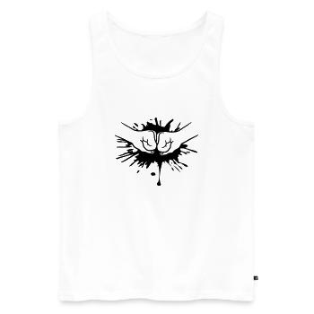 Paint Splash Drops 2 Bro Fist Fists Friends Team - Men's Premium Organic Tank Top - white - Front - AI Model Male 178 light (178cm)