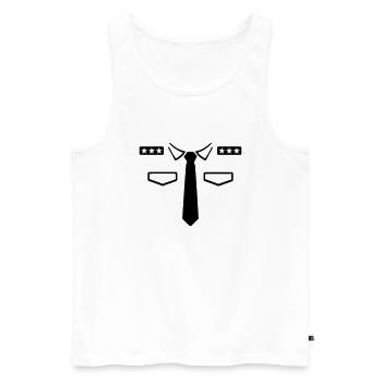 Police - Débardeur bio Premium Homme - blanc - Devant - AI Model Male 178 light (178cm)
