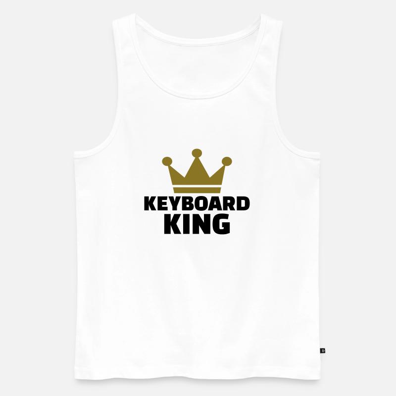 Keyboard - Männer Premium Bio Tank Top - Weiß