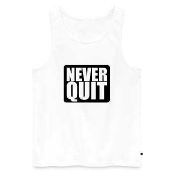 logo never quit button winner stars winner sport - Men's Premium Organic Tank Top - white - Front - AI Model Male 178 light (178cm)