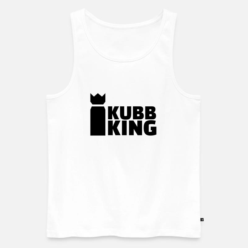 Kubb King - Canottiera ecologica premium da uomo - bianco