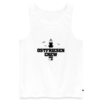 ostfriesen_crew_ly1 - Männer Premium Bio Tank Top - Weiß - Vorne - Michal (187cm)