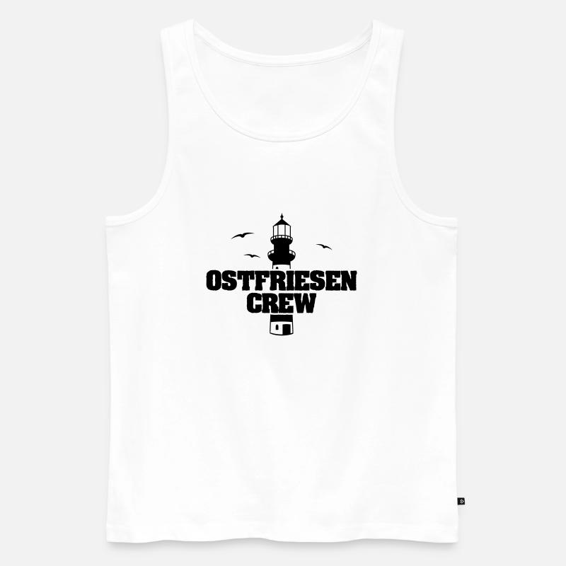 ostfriesen_crew_ly1 - Männer Premium Bio Tank Top - Weiß