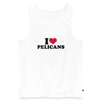 I love pelicans - Débardeur bio Premium Homme - blanc - Devant - Michal (187cm)