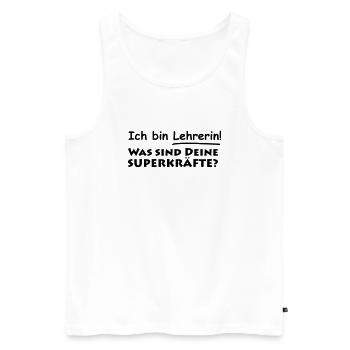 lehrerin - Männer Premium Bio Tank Top - Weiß - Vorne - Michal (187cm)