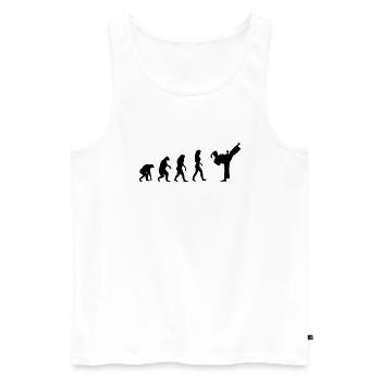 fight evolution frauen - Männer Premium Bio Tank Top - Weiß - Vorne - AI Model Male 178 light (178cm)