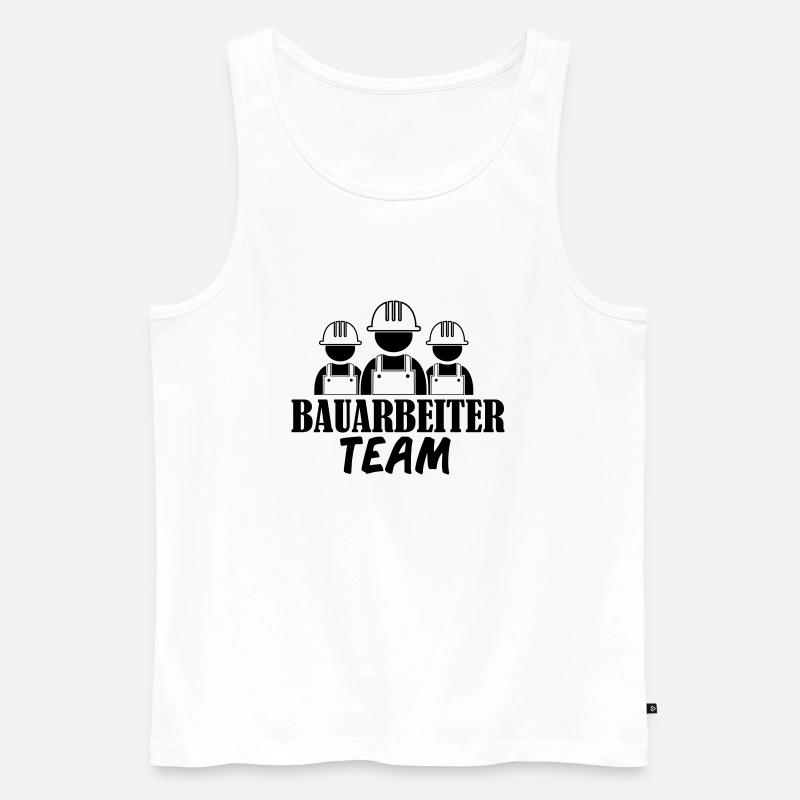 bauarbeiter__team_001 - Männer Premium Bio Tank Top - Weiß