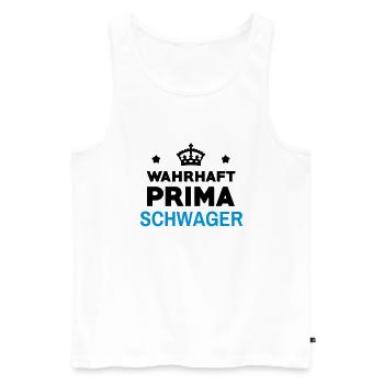 Ehe Schwager Liebe Paar Schwägerin Frau Braut Love - Männer Premium Bio Tank Top - Weiß - Vorne - Michal (187cm)