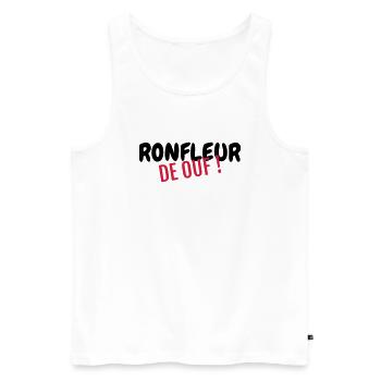 Snore Snorer Schnarcher Ronfler Ronfleur - Men's Premium Organic Tank Top - white - Front - AI Model Male 178 light (178cm)