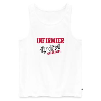 Docteur / Infirmier / Kiné / Médecin / Infirmière - Débardeur bio Premium Homme - blanc - Devant - AI Model Male 178 light (178cm)