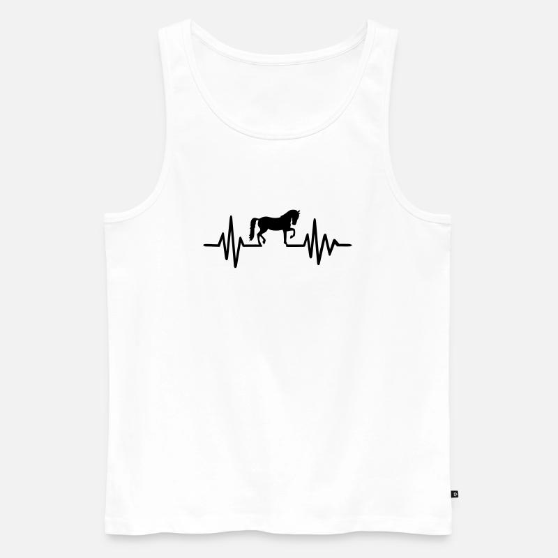 Pferd - Männer Premium Bio Tank Top - Weiß