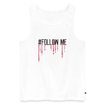Follow Me Blut - Männer Premium Bio Tank Top - Weiß - Vorne - AI Model Male 178 light (178cm)