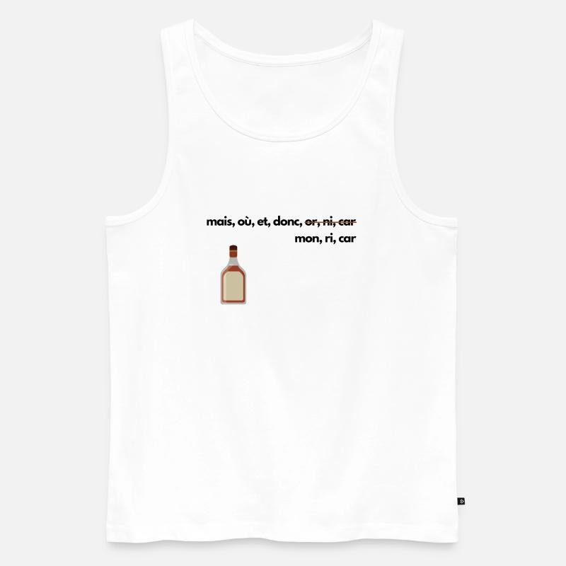 Conjonctions de coordination, pastis - Débardeur bio Premium Homme - blanc
