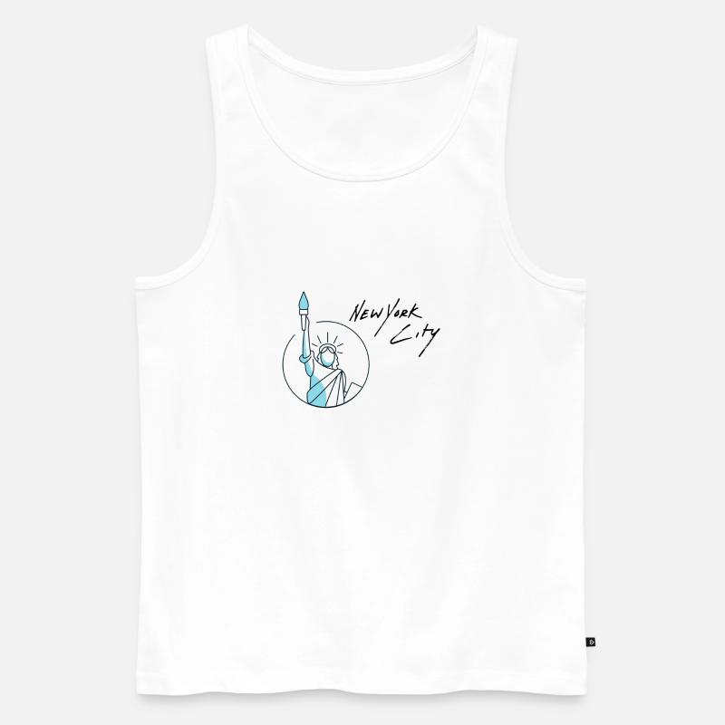New York - Männer Premium Bio Tank Top - Weiß