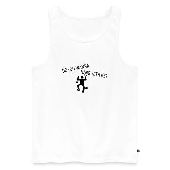 Bouldern Klettern Climbing - Männer Premium Bio Tank Top - Weiß - Vorne - AI Model Male 178 light (178cm)