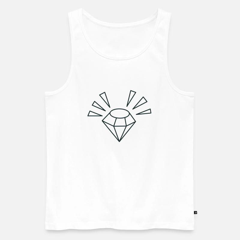 GEM mit hellen Funken - Männer Premium Bio Tank Top - Weiß