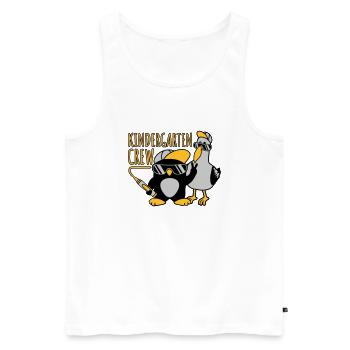 Kindergarten Crew Möwe Pinguin - Männer Premium Bio Tank Top - Weiß - Vorne - AI Model Male 178 light (178cm)