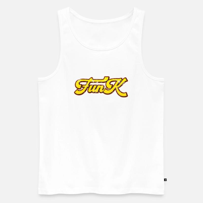 Funk Musik Retro - Männer Premium Bio Tank Top - Weiß