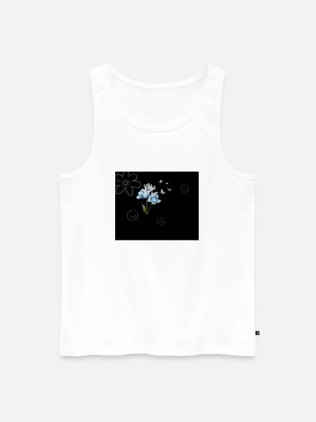 she was falling asleep - Männer Premium Bio Tank Top - Weiß