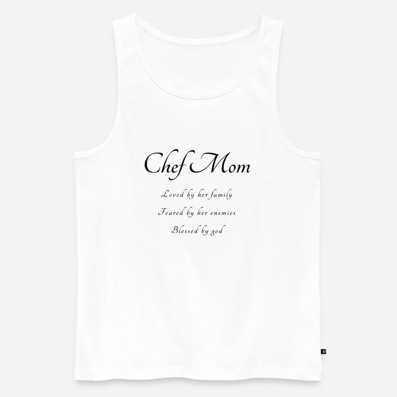 Köchin Mutter Spruch - Männer Premium Bio Tank Top - Weiß