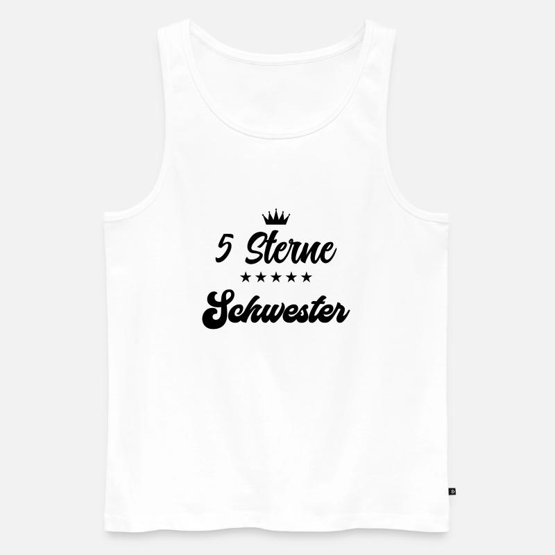 5 sterne schwester - Männer Premium Bio Tank Top - Weiß