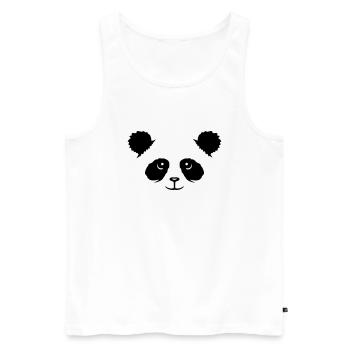Panda Bear Face Mignon Tête Mignon Sourire Mignon Nice - Débardeur bio Premium Homme - blanc - Devant - Michal (187cm)