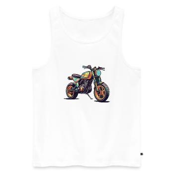 Moto - Débardeur bio Premium Homme - blanc - Devant - Michal (187cm)
