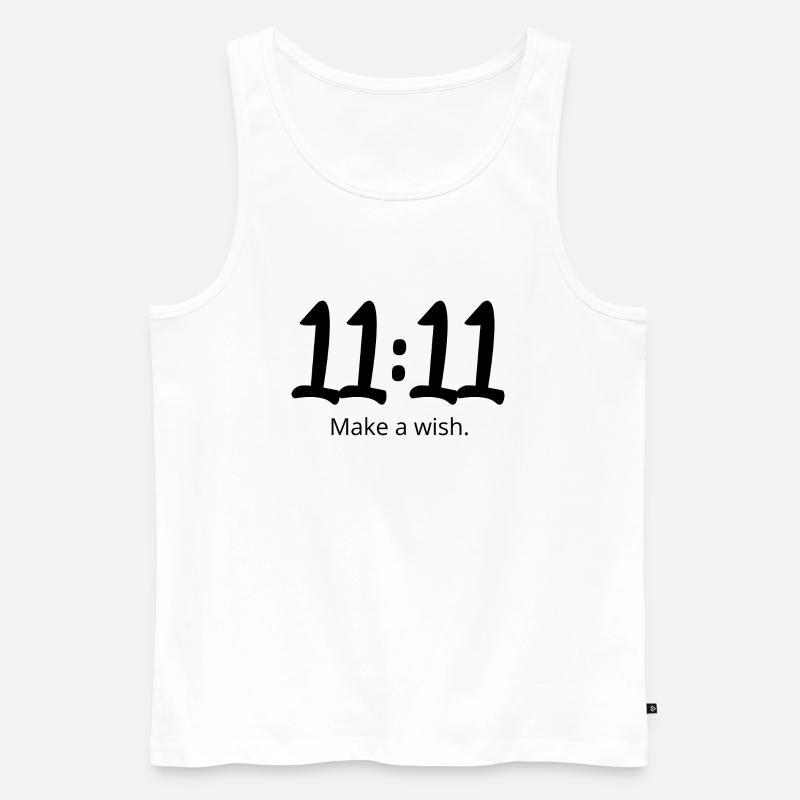 11 11 make a wish - Débardeur bio Premium Homme - blanc