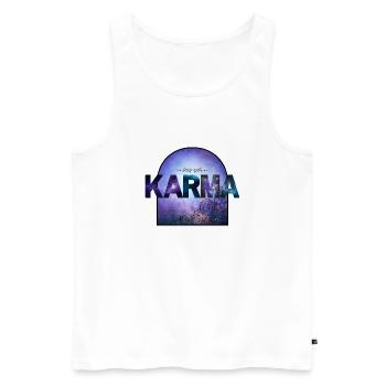 Karma - Débardeur bio Premium Homme - blanc - Devant - Michal (187cm)