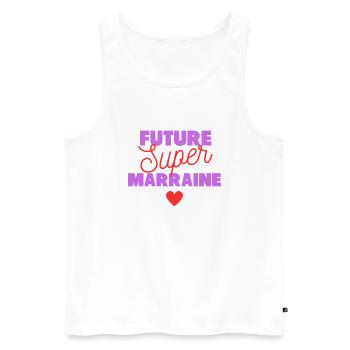 Futur super marraine - Débardeur bio Premium Homme - blanc - Devant - Michal (187cm)