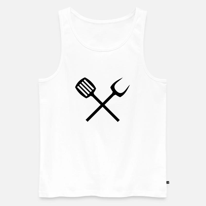 grill besteck - Männer Premium Bio Tank Top - Weiß